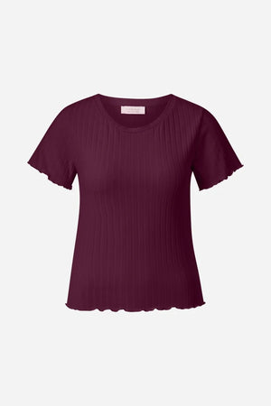 RICH & ROYAL FIGURE-HUGGING RIBBED SHIRT