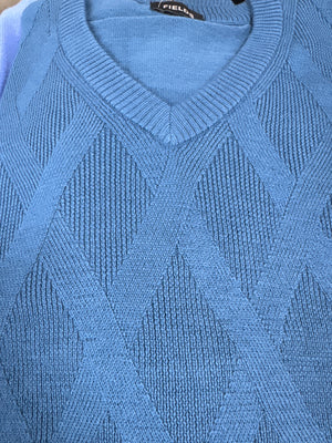 Fields Knitwear v neck Pure merino wool triangle