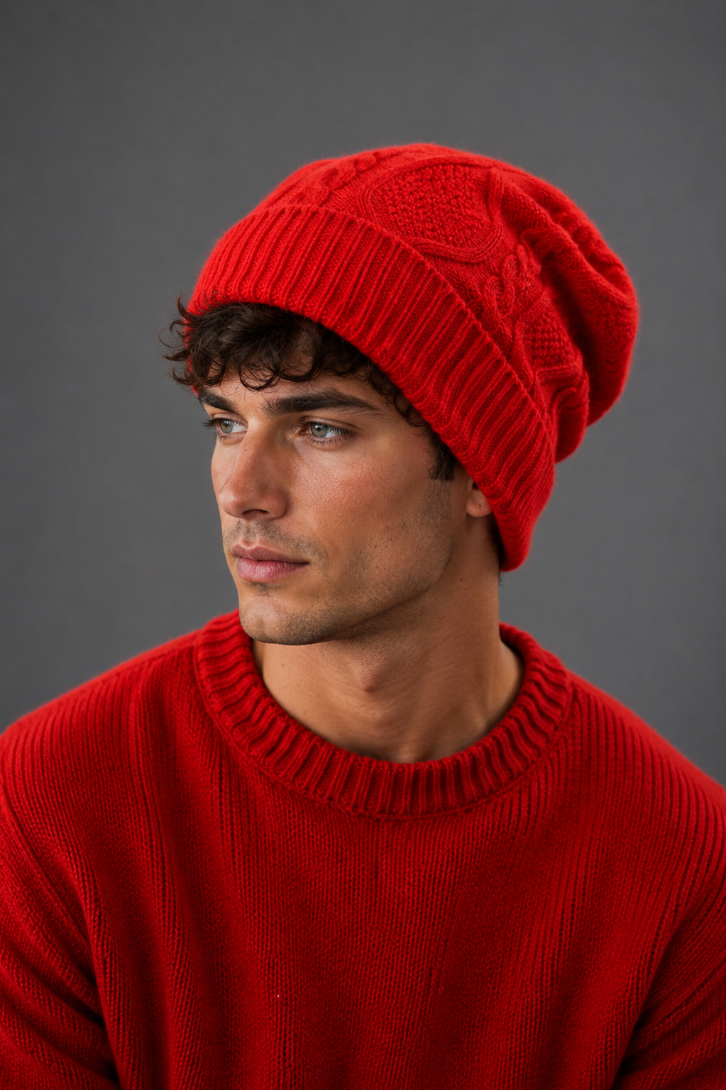 Unisex 100% Merino Wool Beanie – Cabled