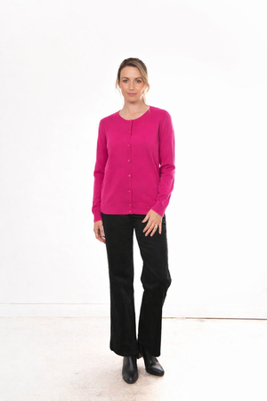 ESSENTIAL BUTTON TO NECK CARDIGAN