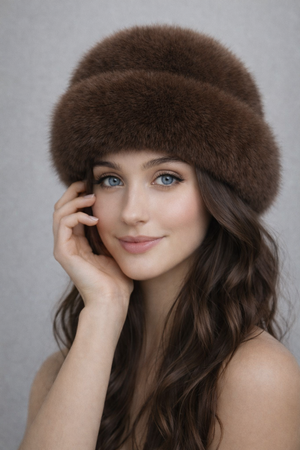 Premium Angora Furry Winter Hat leopard print