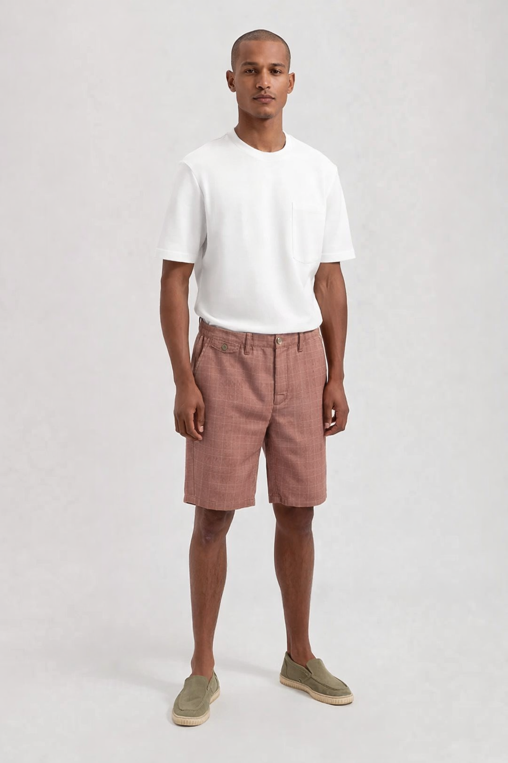 DSTREZZED LOGAN CHECKED BEACH SHORTS