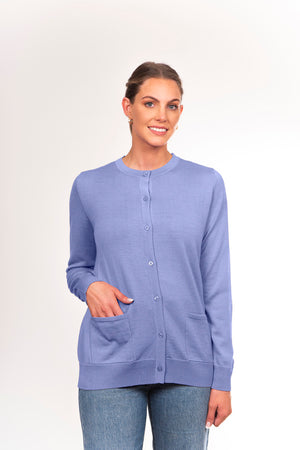 CLASSIC CARDIGAN WITH POCKETS only S in lilac available