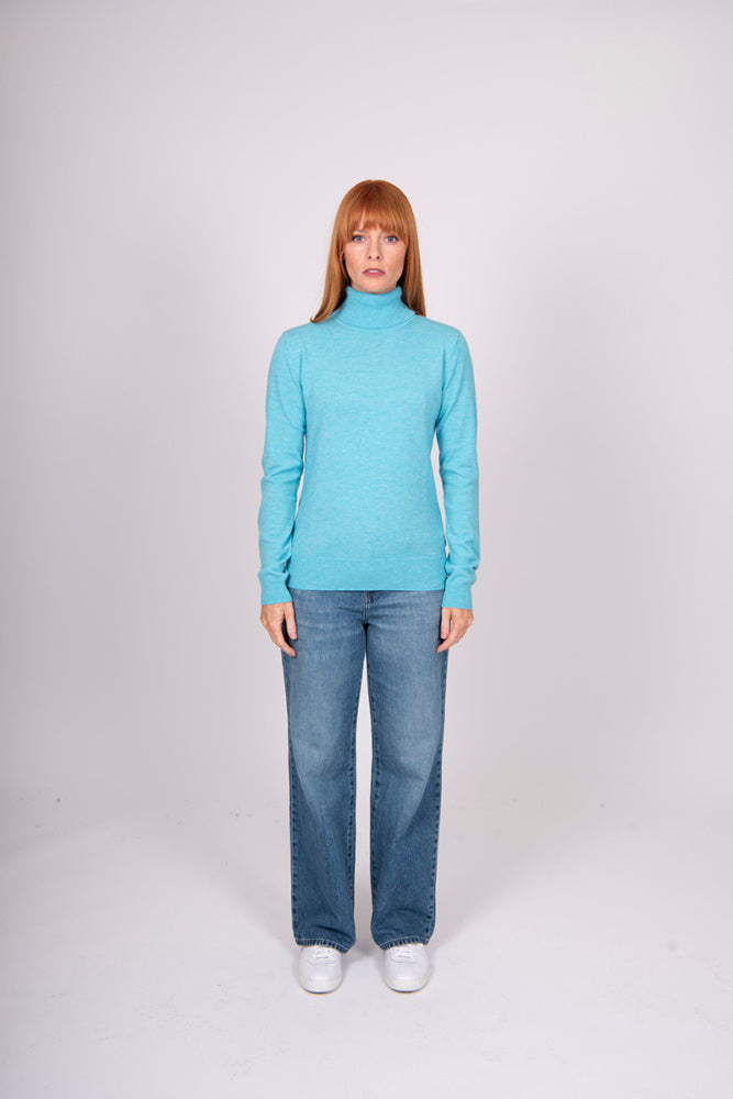 ROSIE ROLL NECK PULLOVER BRIDGE & LORD CASHMERE / MERINO