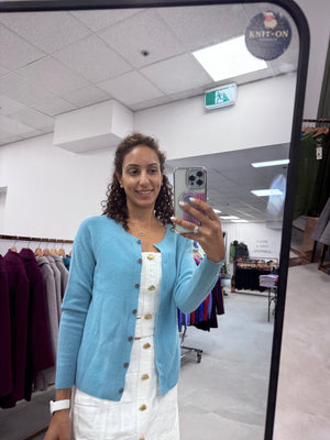 Knit on Australia Pure wool Cardigan Round neck