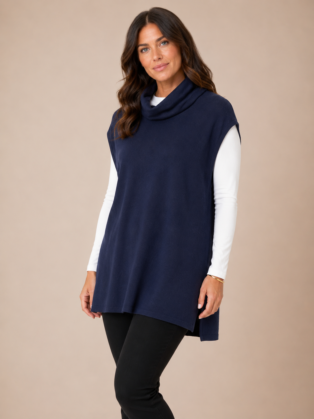 Fields Women Plus Size Roll neck Pullover Vest
