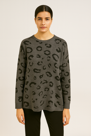 Animal print pullover