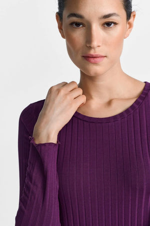 RICH & ROYAL RIBBED TEXTURE LONG SLEEVE