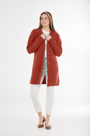 MOHAIR BUTTON UP LONGLINE CARDIGAN