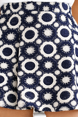 RICH & ROYAL MIDNIGHT BLUE MINI SKIRT