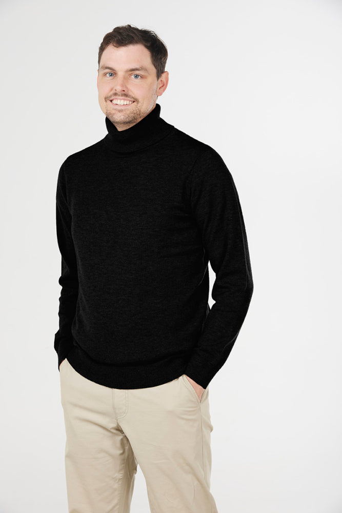 FIELDS CLASSICS ROLL NECK PULLOVER WITH RIB BASQUE