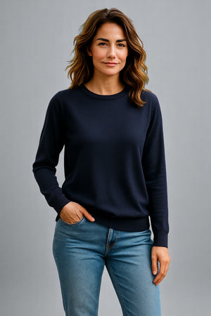 Sovrano Women crew neck pure merino Machine washable
