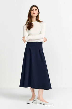 RICH & ROYAL RIBBED RUFFLED NECK LONG SLEEVE MADE IN PORTUGAL