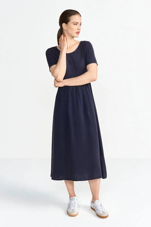 RICH & ROYAL MIDI DRESS WITH JERSEY TOP