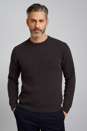 ANSETT Pure wool Fishermans Rib Knit round neck jumper