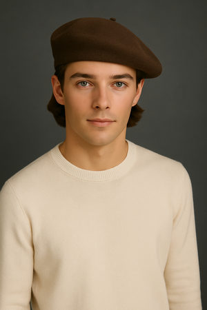 EXTRA FINE PURE WOOL BERET HAT