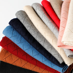 Unisex Luxury Soft Ribbed Pure Cashmere Scarf