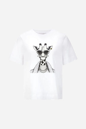 RICH & ROYAL WEISSES T-SHIRT MIT PRINT