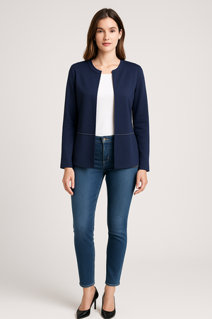 Rich & royal scuba jacket with chain details