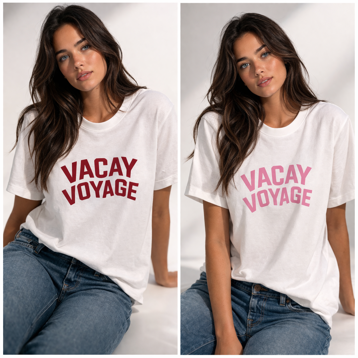 Rich & Royal Organic Cotton T-Shirt in White with Print