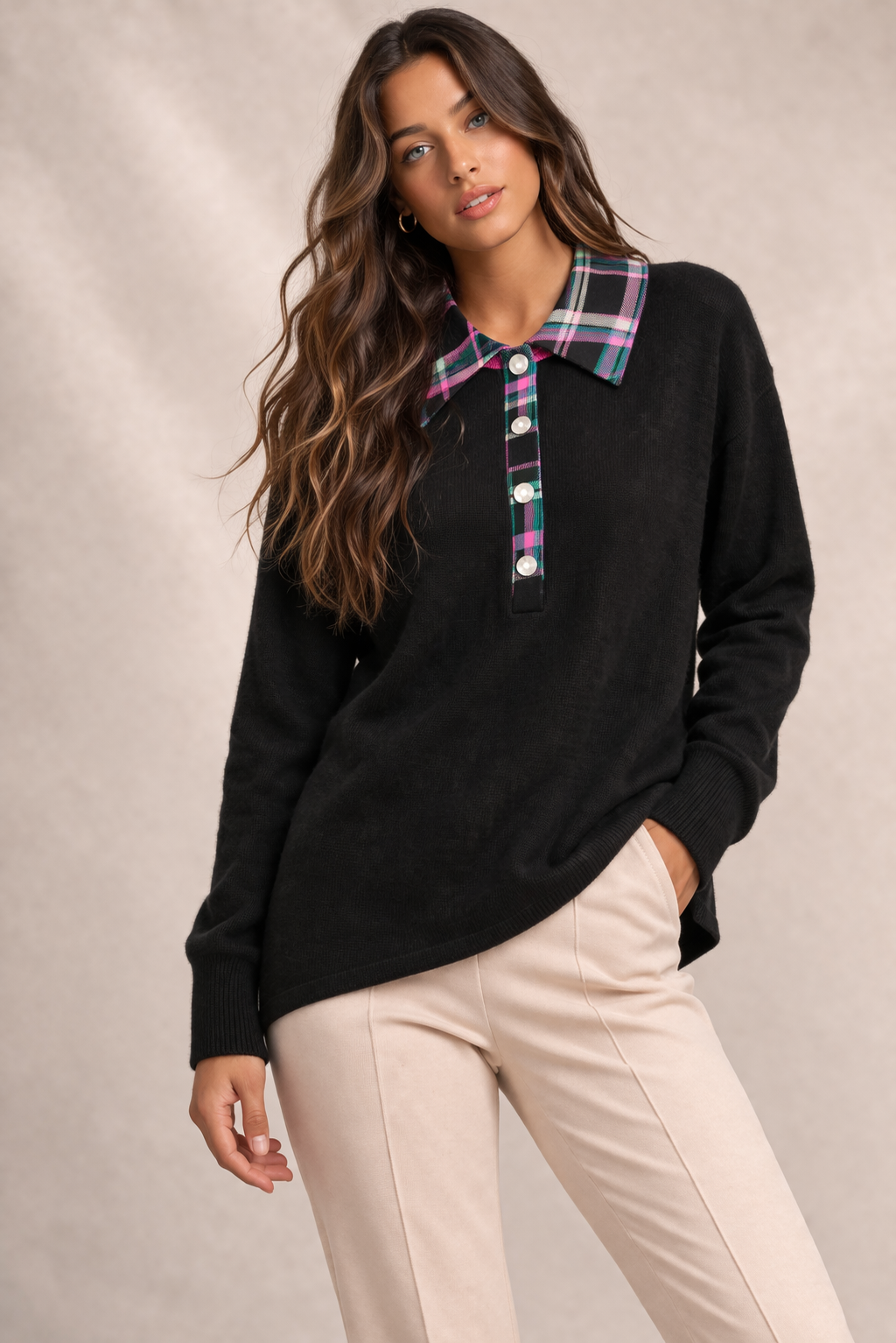 JO-RO  COLLAR PULLOVER