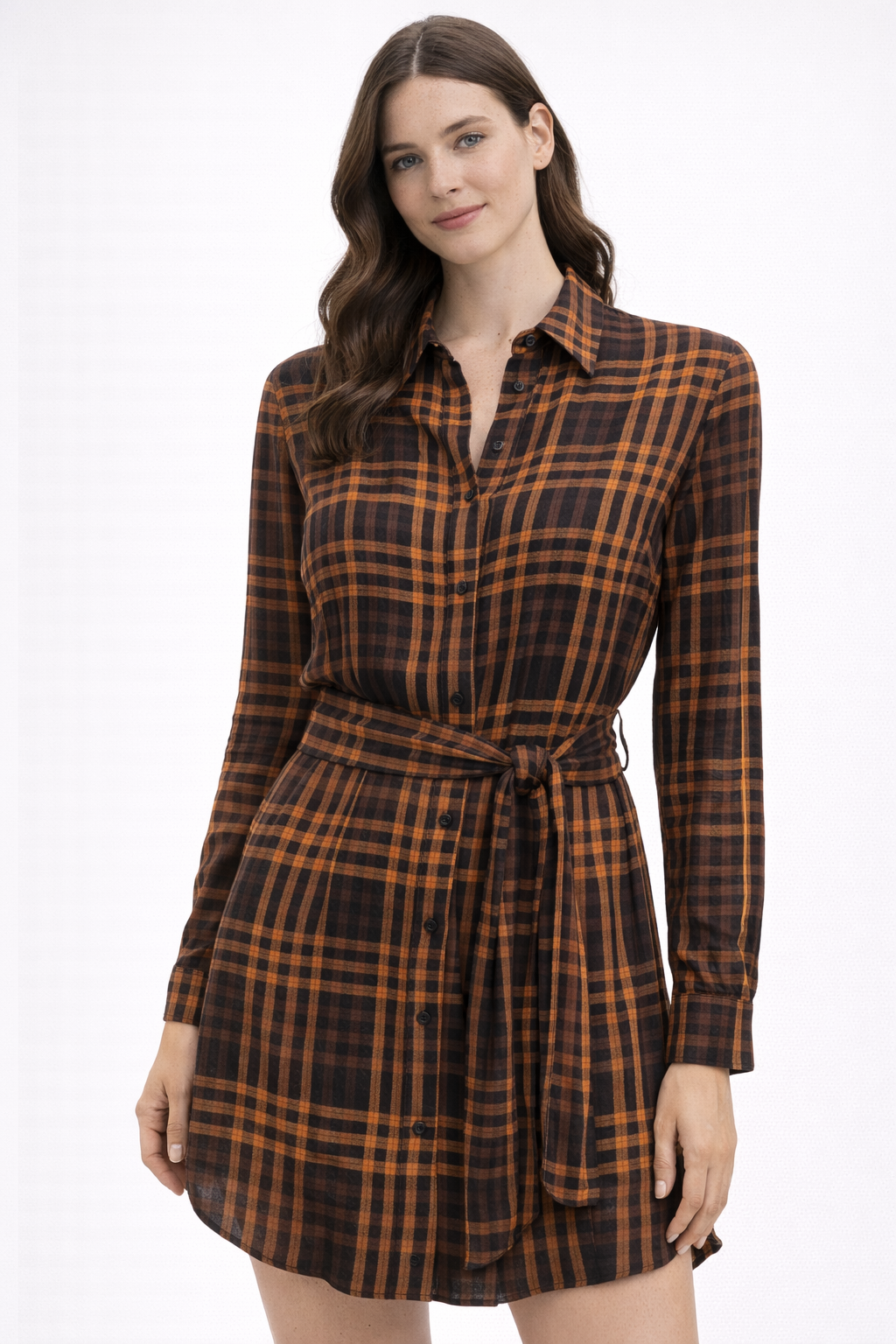 BELLA DAHL PUFF SLEEVES BELTED SHIRT DRESS