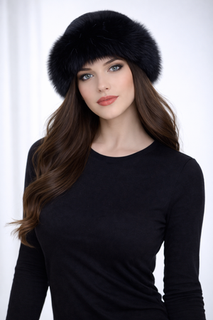 Premium Angora Furry Winter Hat leopard print