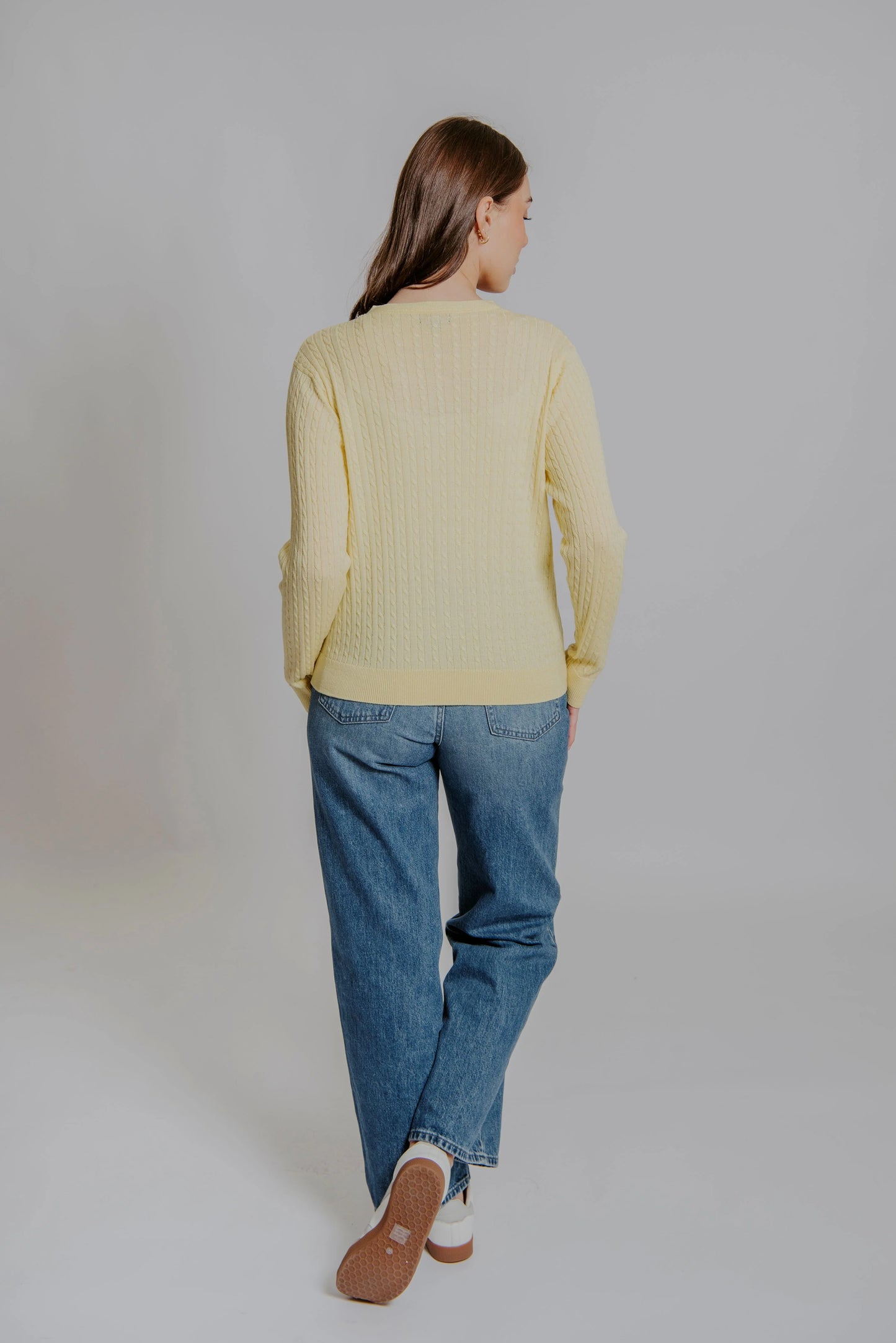 Bella - Baby Cable Crew Neck Cardi