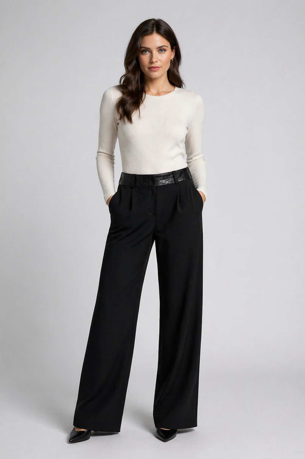 Beatrice made in italy pants Leather belt