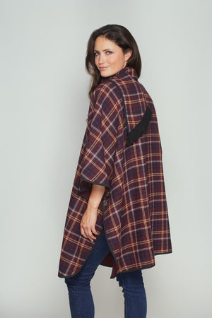 KESTA REVERSIBLE LONG LINE CAPE MADE IN UK