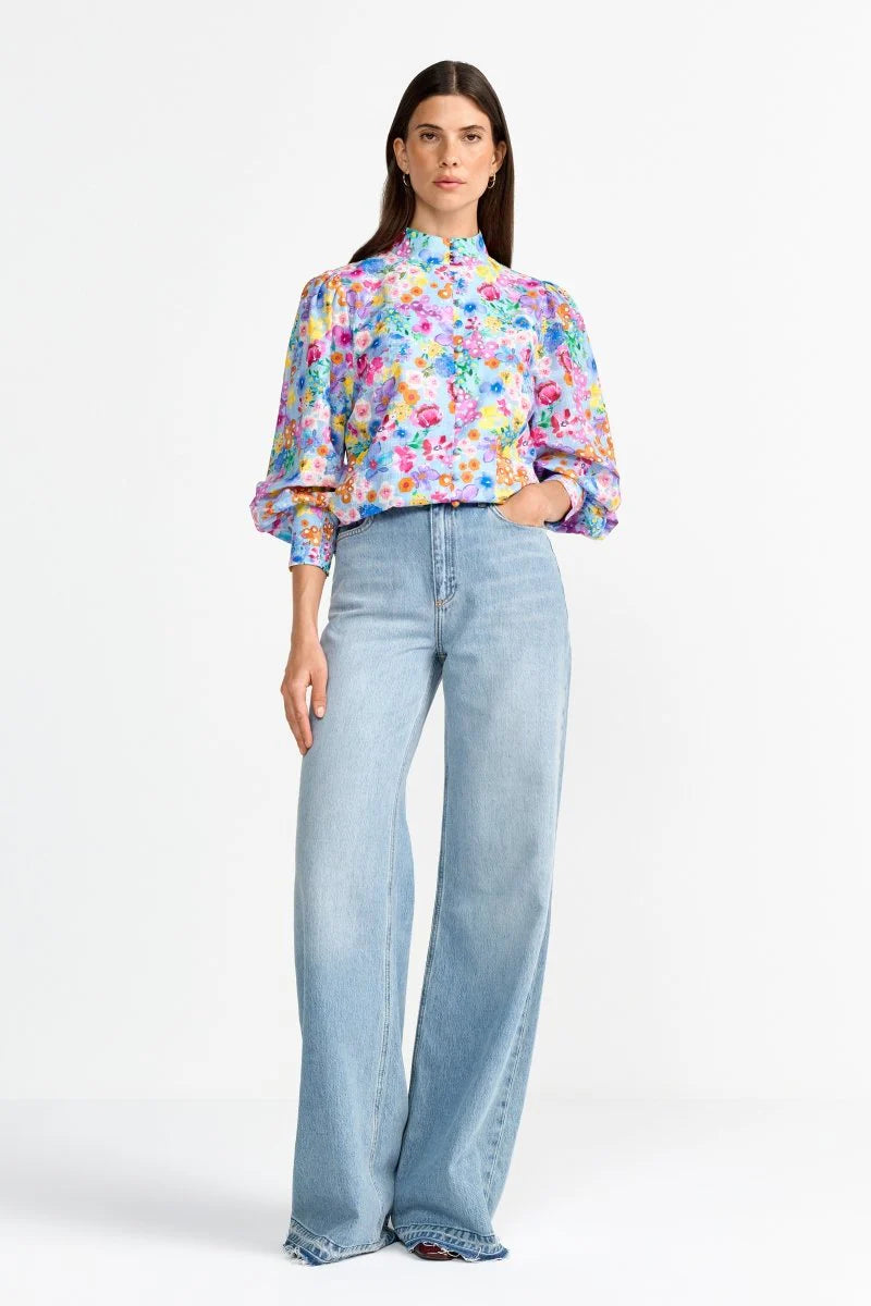 RICH & ROYAL BLOUSE WITH FLORAL PRINT LONG SLEEVE