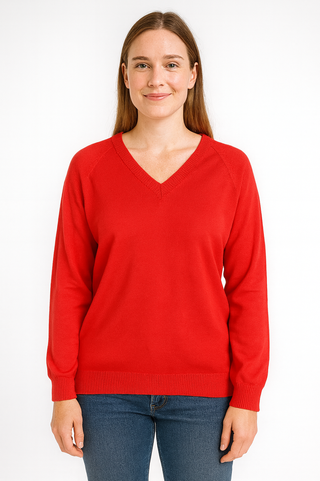 MTF Machine Washable Pure Wool V Neck Pullover Unisex