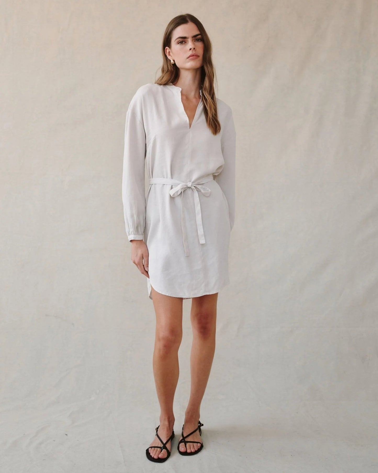 BELLA DAHL Long Sleeve Belted Mini Dress