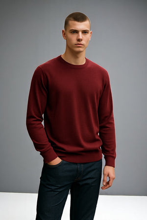 MERINO / CASHMERE ESSENTIAL CREW NECK PULLOVER BRIDGE & LORD