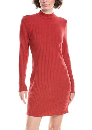 BELLA DAHL Mini Mock Neck Rib Dress