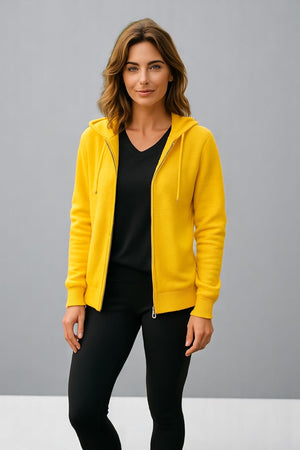Pure cashmere two way Full zip hoodie No pockets