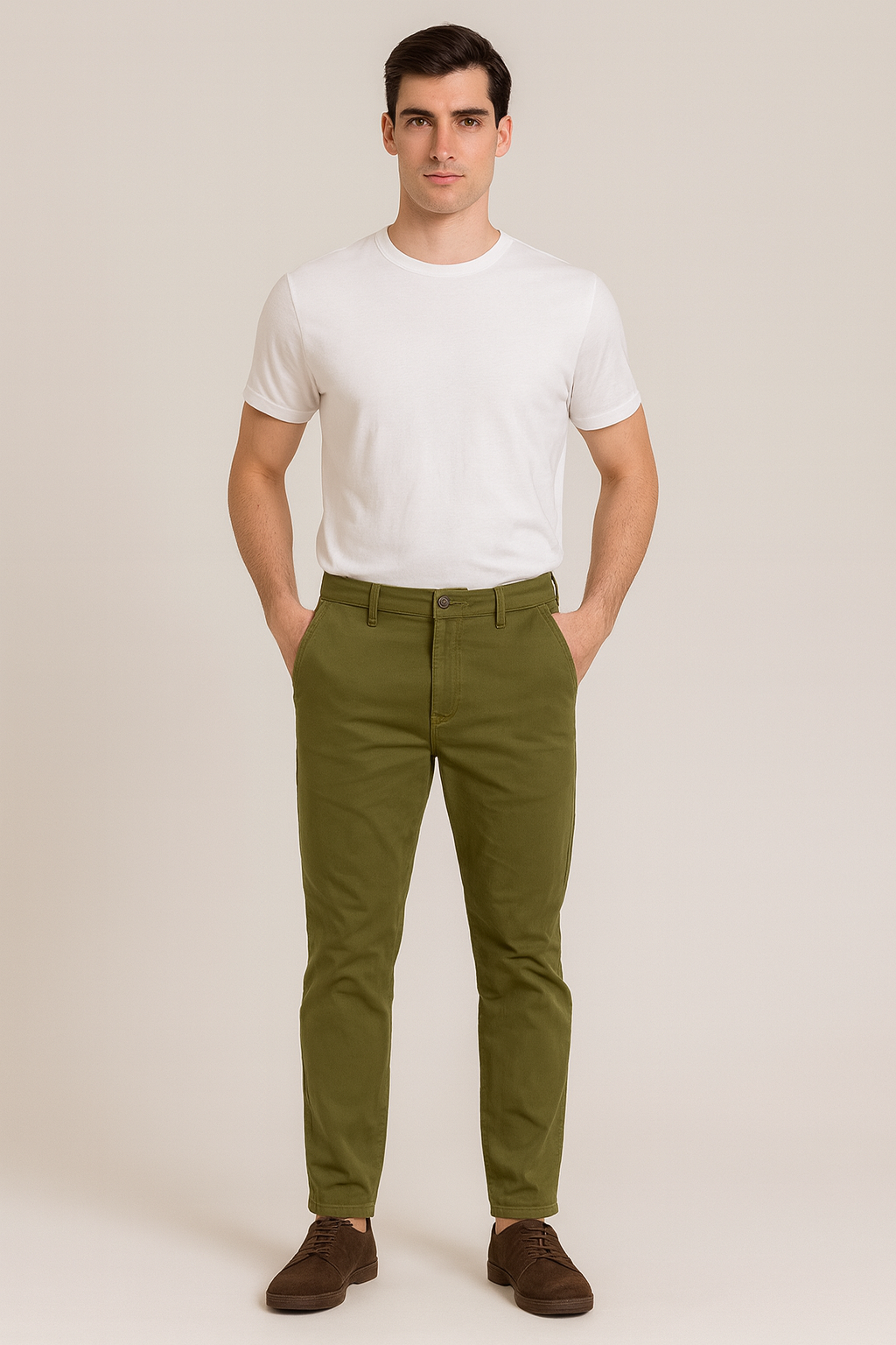 IVY-Karmey Chino Colour - Army Green