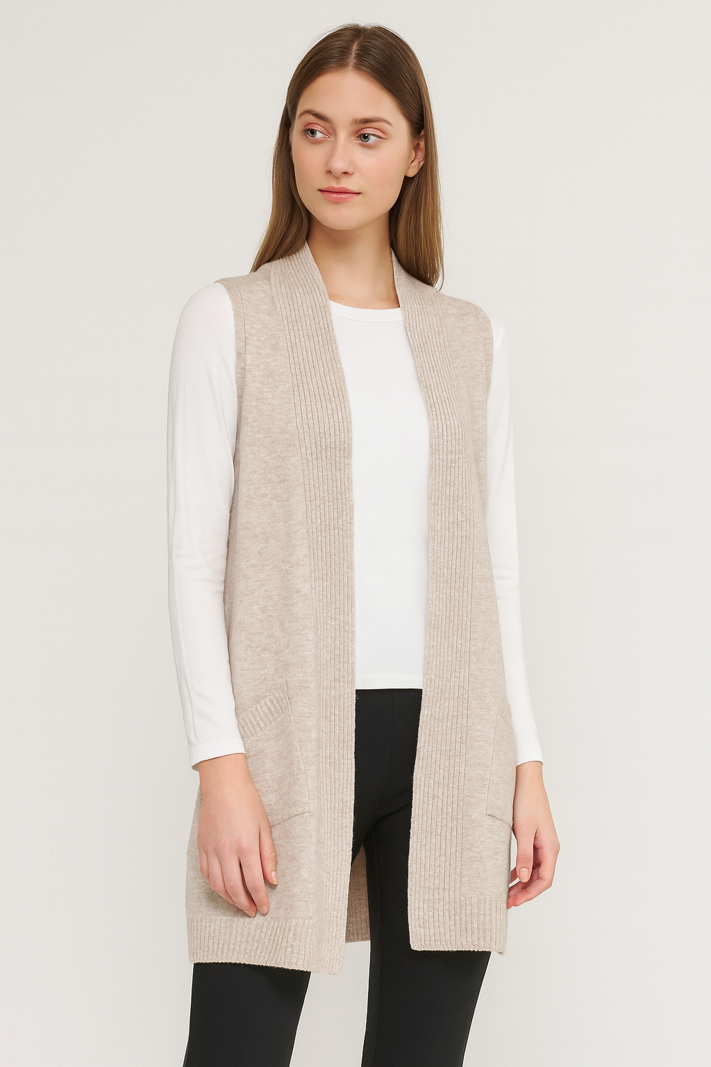 Fields knitwear open vest