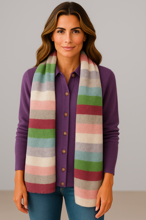 Stripes Merino/Mohair Scarf – Unisex