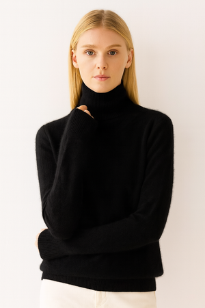 Pure Cashmere Roll Neck Pullover