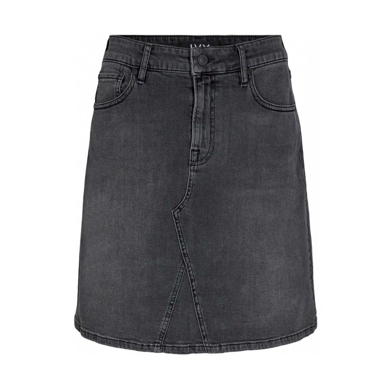 IVY Angie Denim Skirt Charcoal black