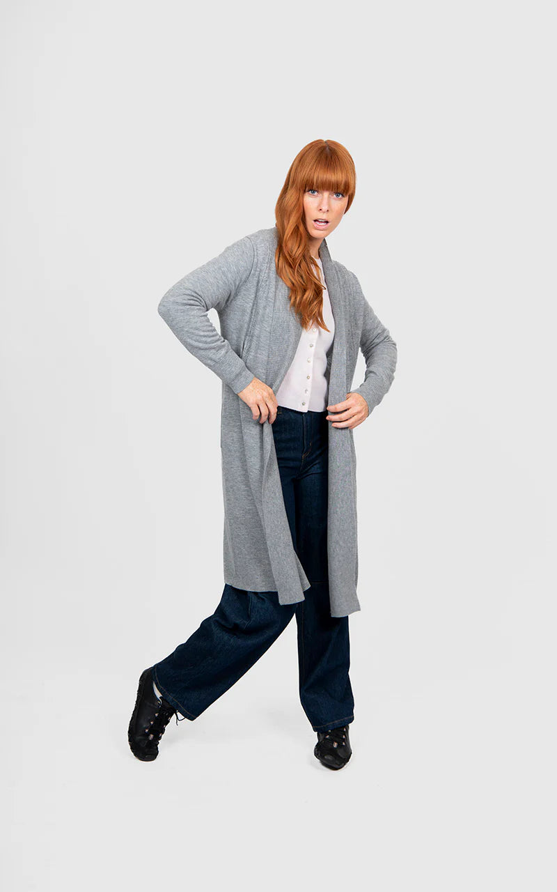 Bridge & Lord - Long Line Rib Trim Cardigan