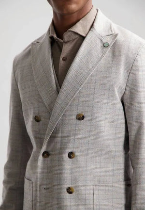 DSTREZZED RHYS DOUBLE BREASTED BLAZER IN AEGEAN BLUE