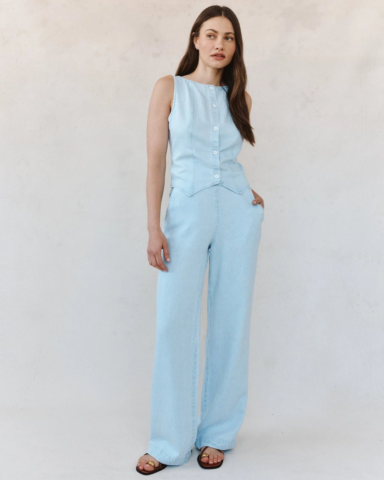 BELLA DAHL BOATNECK SEAMED VEST