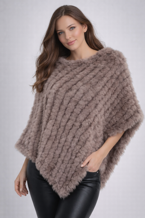 Soft Angora Fur Designer Poncho