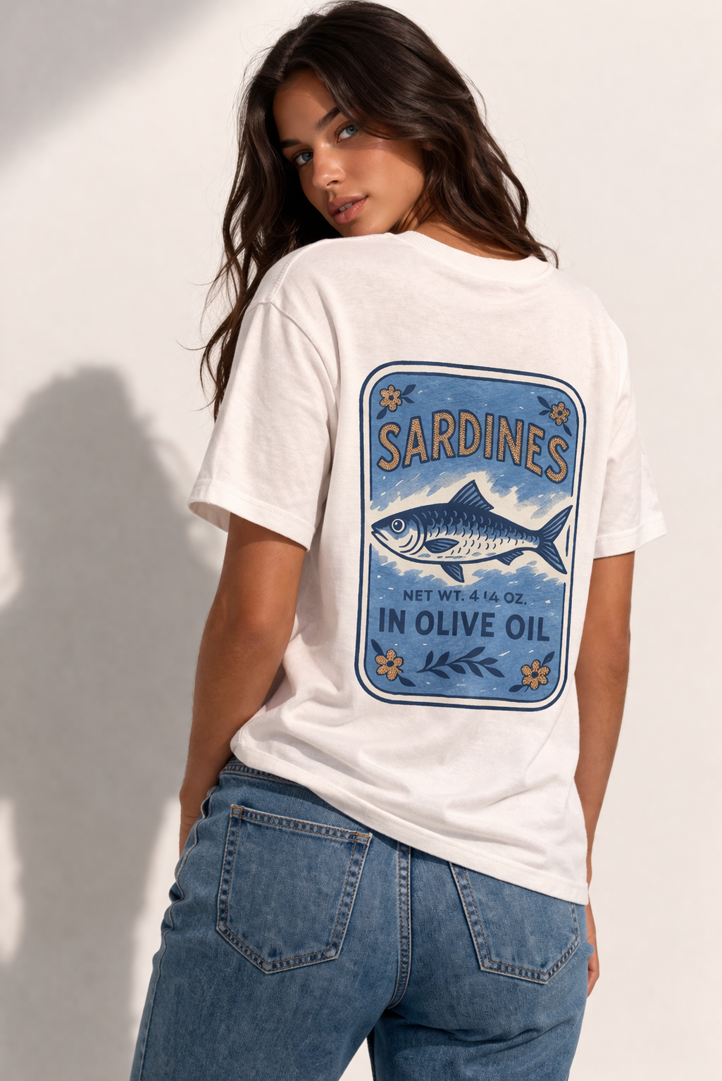 Rich & Royal Organic Cotton T-Shirt in White with Print