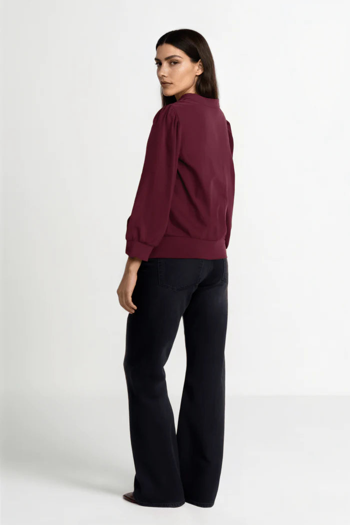 RICH & ROYAL SWEATSHIRT WITH PUFF SLEEVES