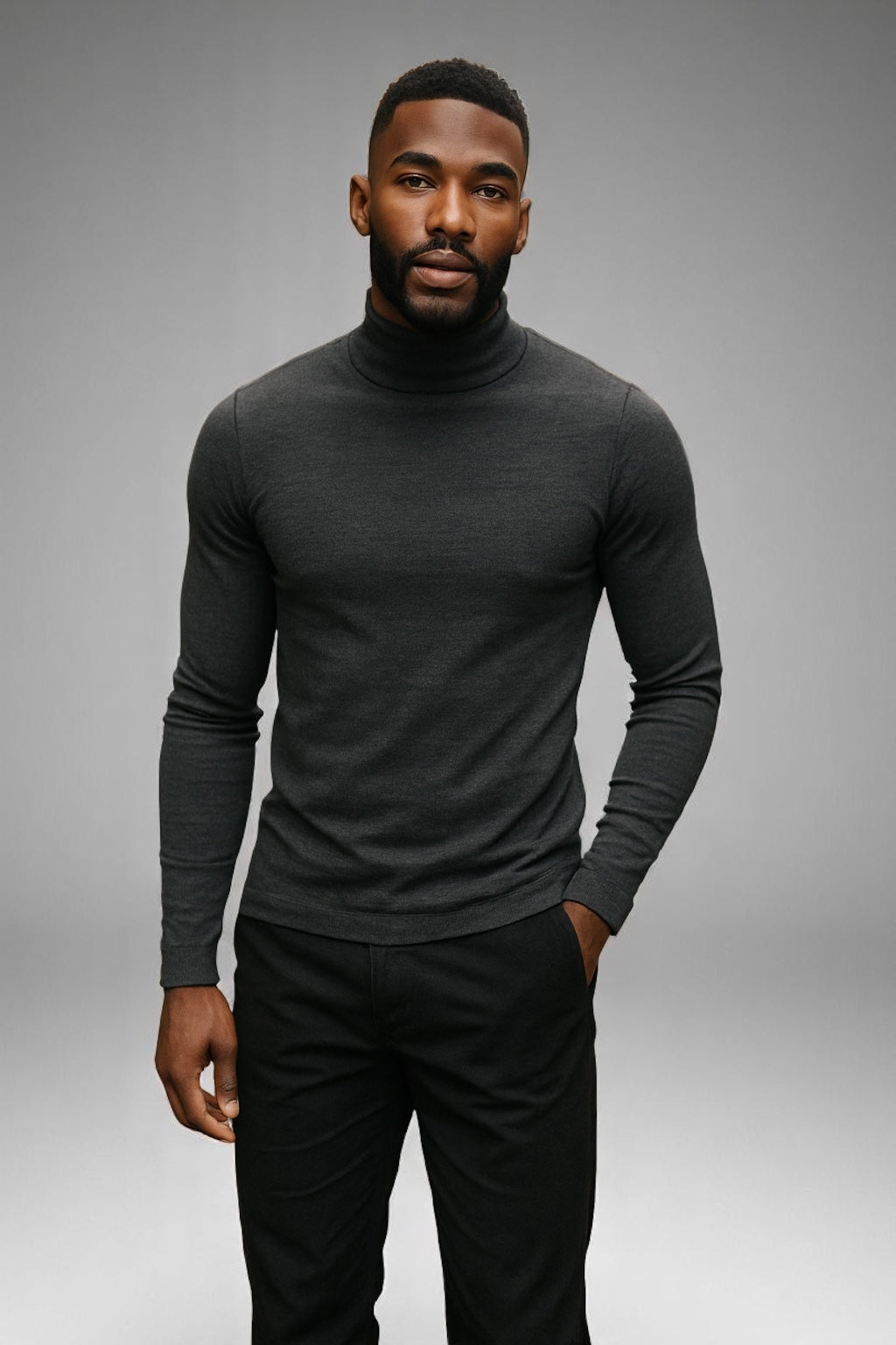 Mock neck Fields Classics Pure Merino Wool Sweater – Machine Washable