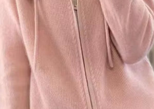 Pure cashmere Full zip hoodie