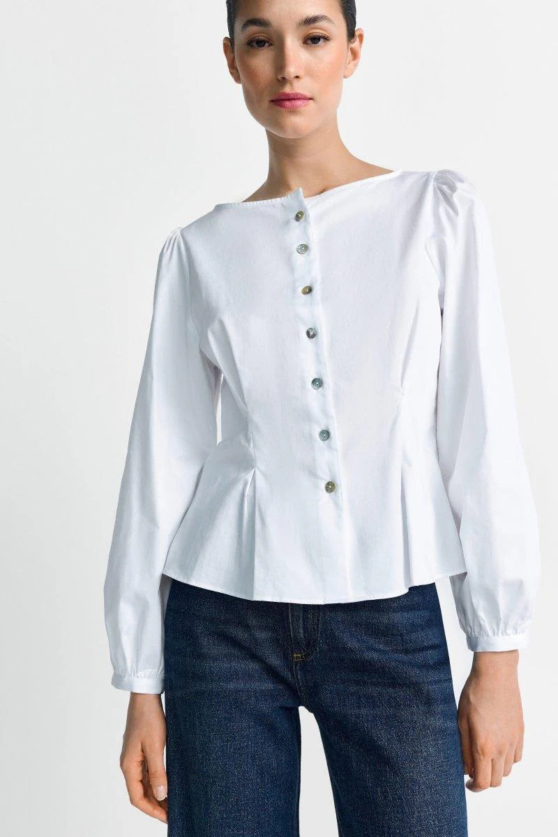 RICH & ROYAL FITTED BLOUSE WITH BUTTONS